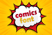 Comics Font, a Sans Serif Font by OWPictures (Thumbnail 1 of 5)