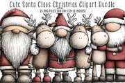 Cute Santa Claus Christmas Clipart, an Illustration by SinaCreation (Thumbnail 1 of 7)
