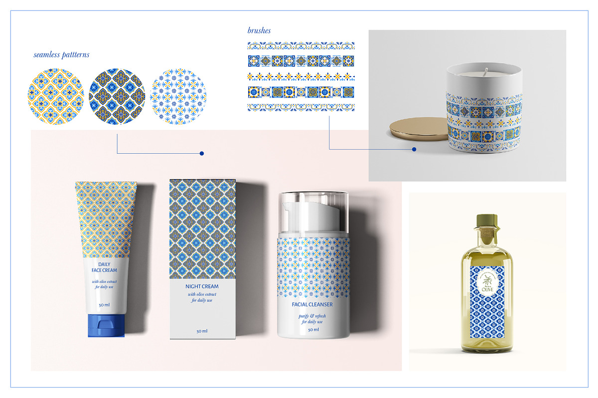 Azure Tiles Patterns & Brushes, a Pattern Graphic by Marish (Photo 6 of 9)