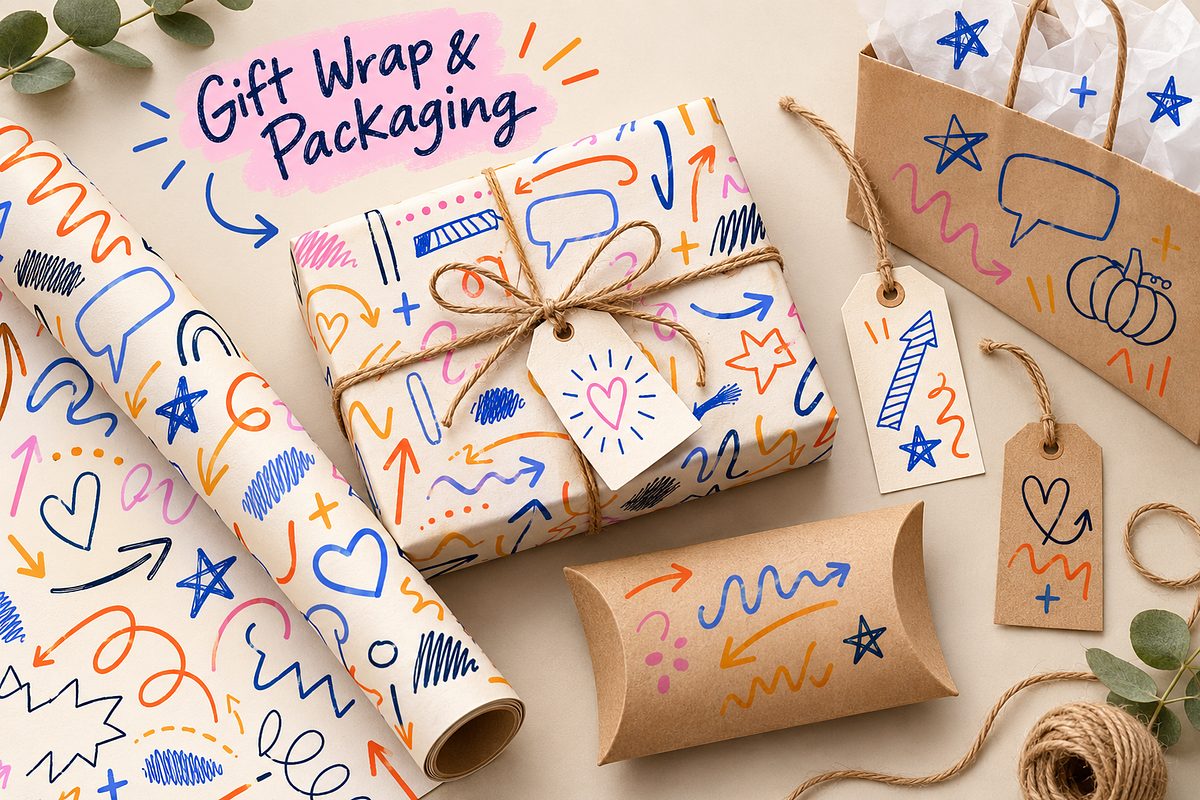 Naive Doodle Arrows & Lines, an Education Illustration by Anna Studio (Photo 5 of 10)