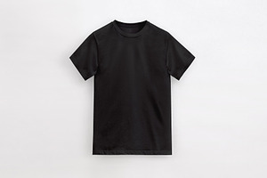 round neck basic black t-shirt