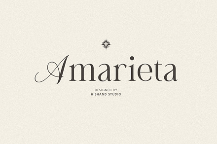 Amarieta Elegant Font, a Serif Font by Hishand Studio