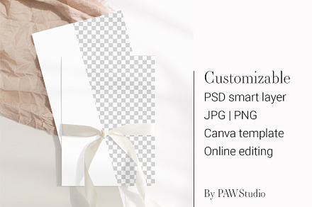 Customizable Card Mockup5x7 2c5 b32