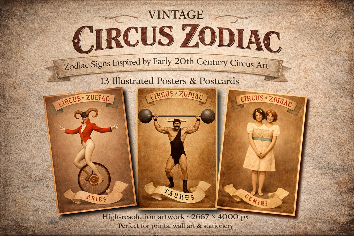 CIRCUS ZODIAC, a Person Illustration by La Inspiratriz (Photo 1 of 4)