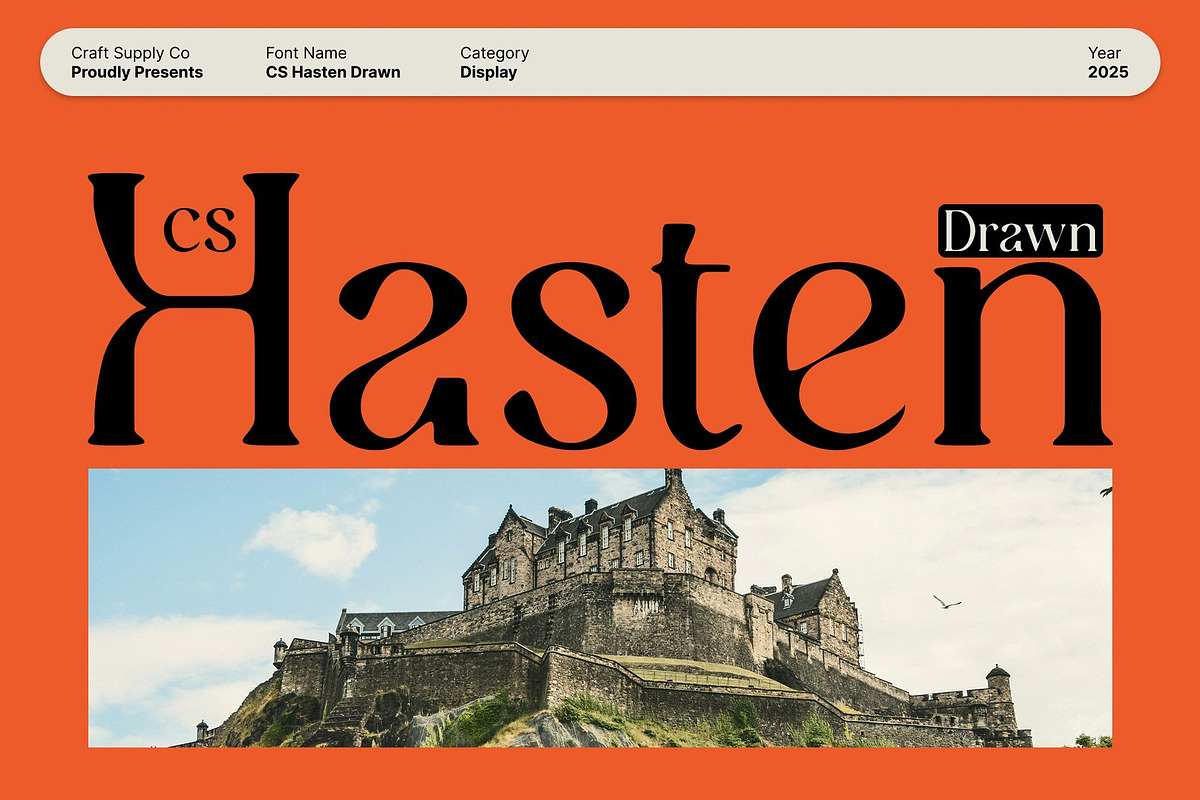 CS Hasten Drawn, a Serif Font by Craft Supply Co. (Photo 1 of 8)