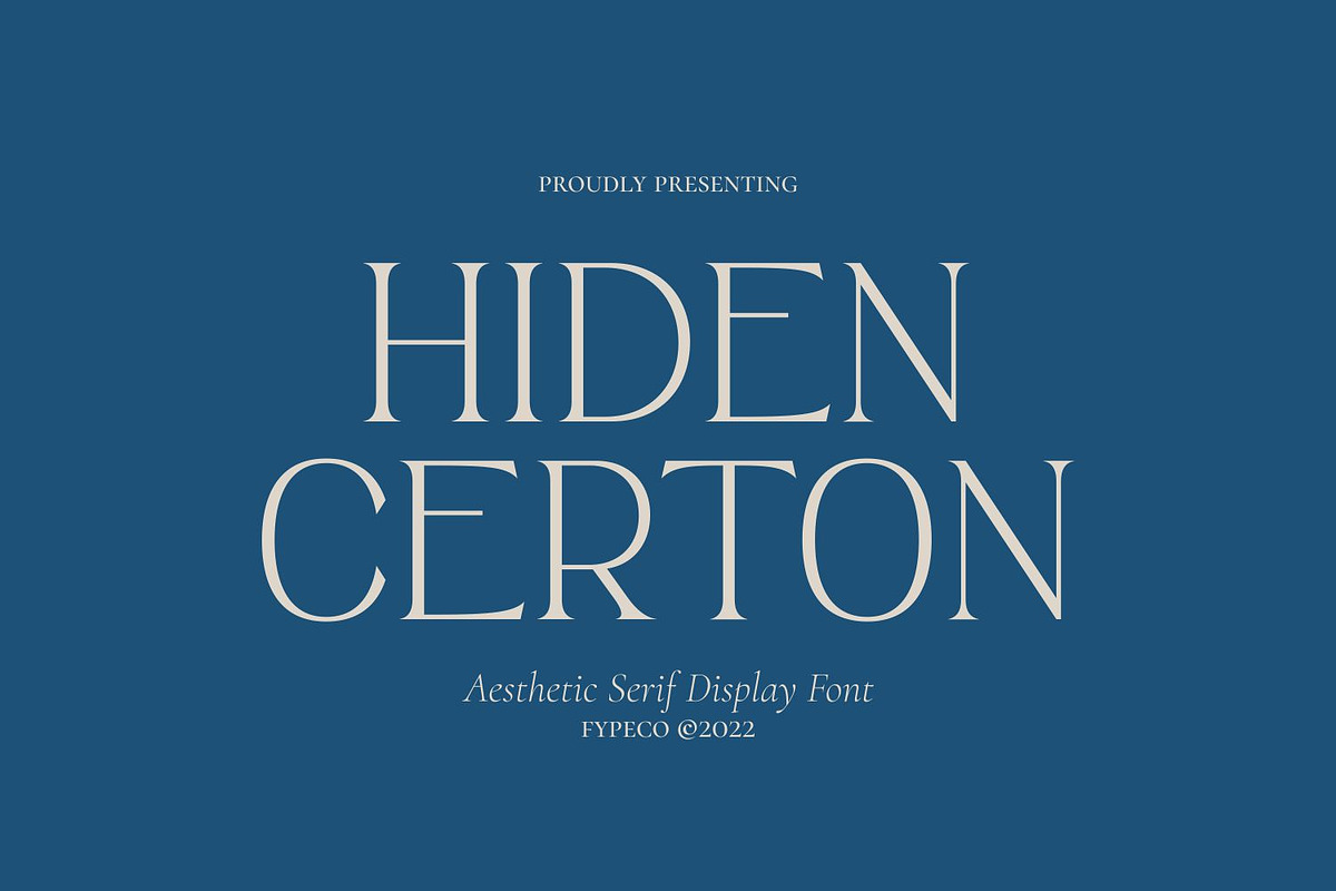 Hiden Certon - Aesthetic Serif Font, a Serif Font by Fype Co. (Photo 1 of 5)