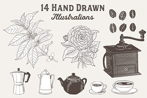 Vintage Coffee And Tea Illustrations