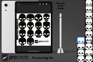Skull Silhouette Set 1 Procreate