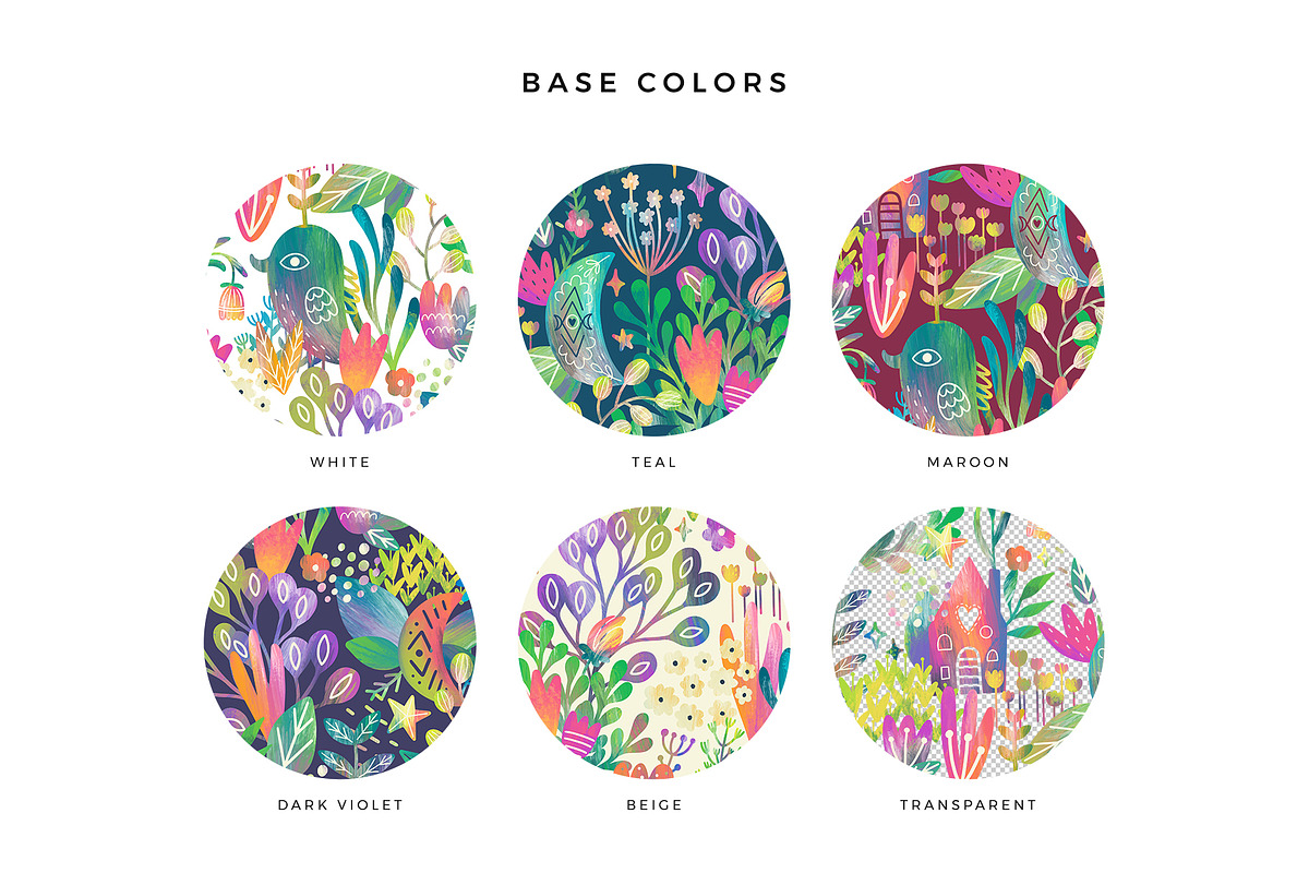 Fairy Garden - Floral Pattern, a Pattern Graphic by Velliniki (Photo 3 of 9)