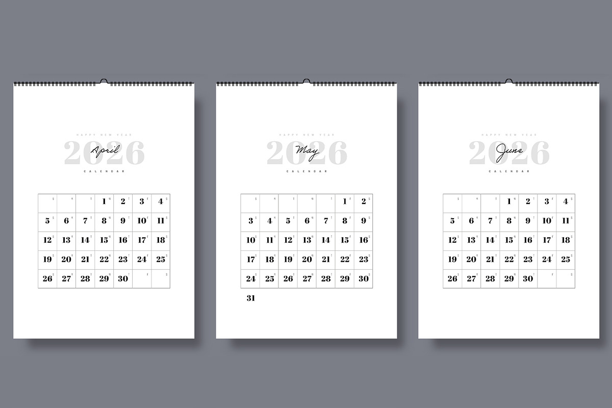 2026 Calendar Template, a Stationery Template by ContestDesign (Photo 3 of 5)