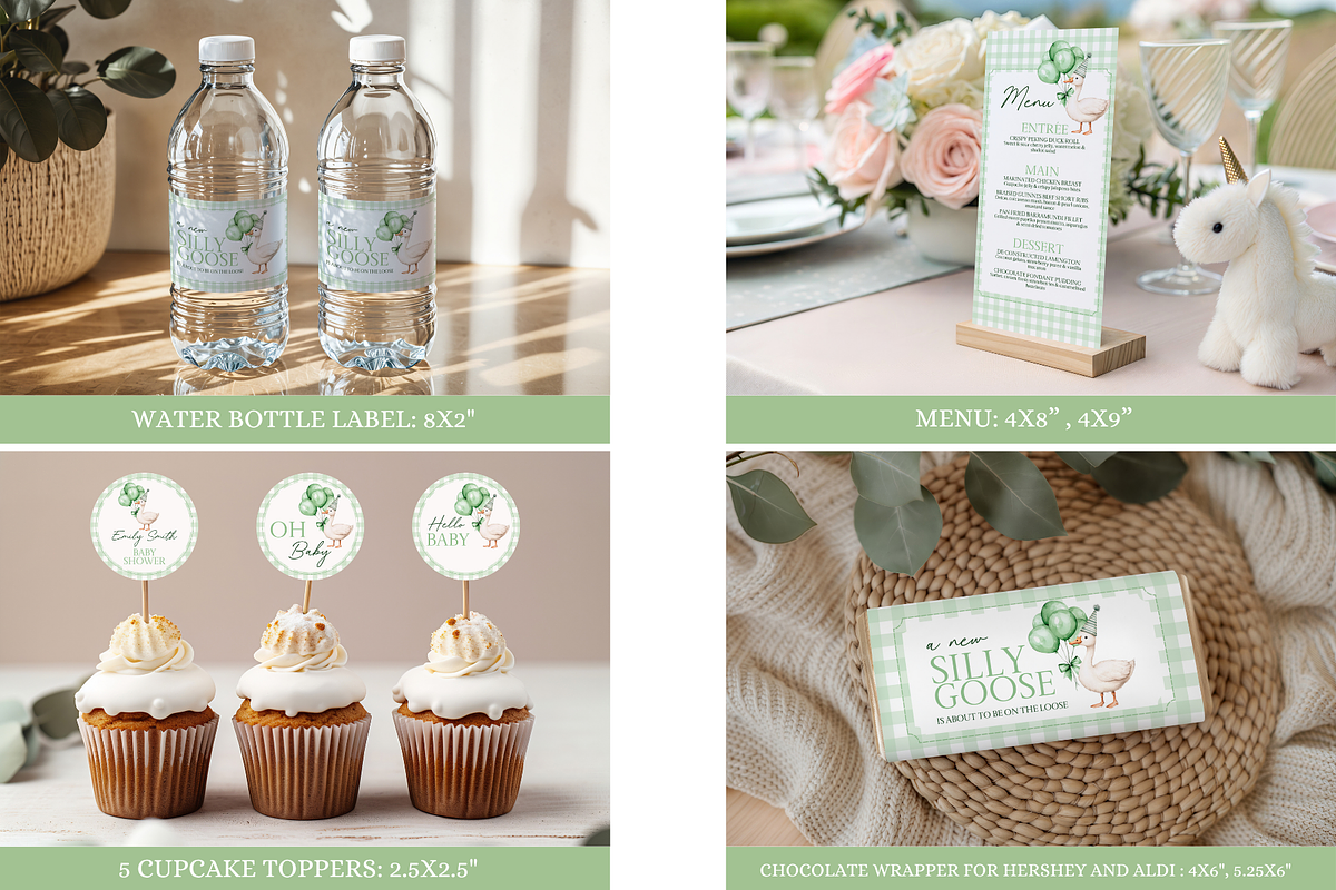 Silly Goose Baby Shower Bundle, an Invitation Template by Digital_Mind (Photo 6 of 9)
