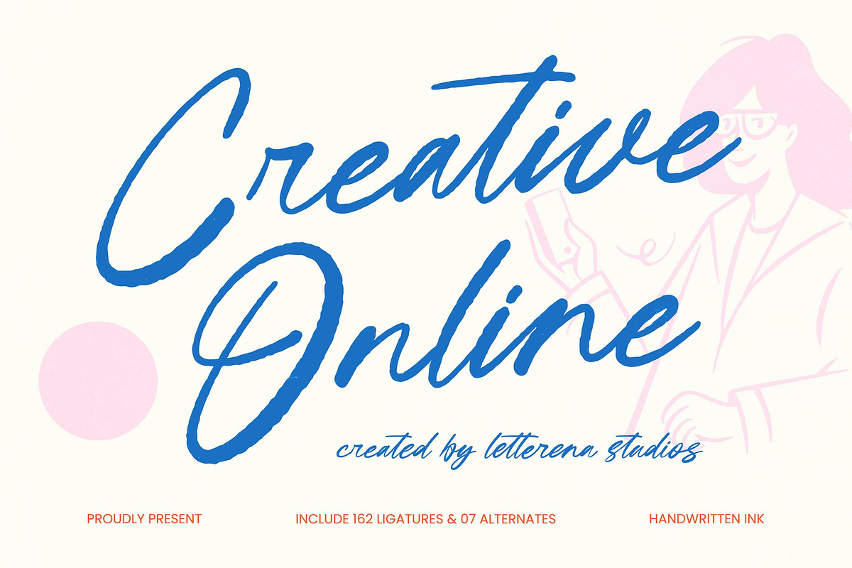 Creative Online Handwritten Ink, a Script Font by Letterena Studios Script (Photo 1 of 10)