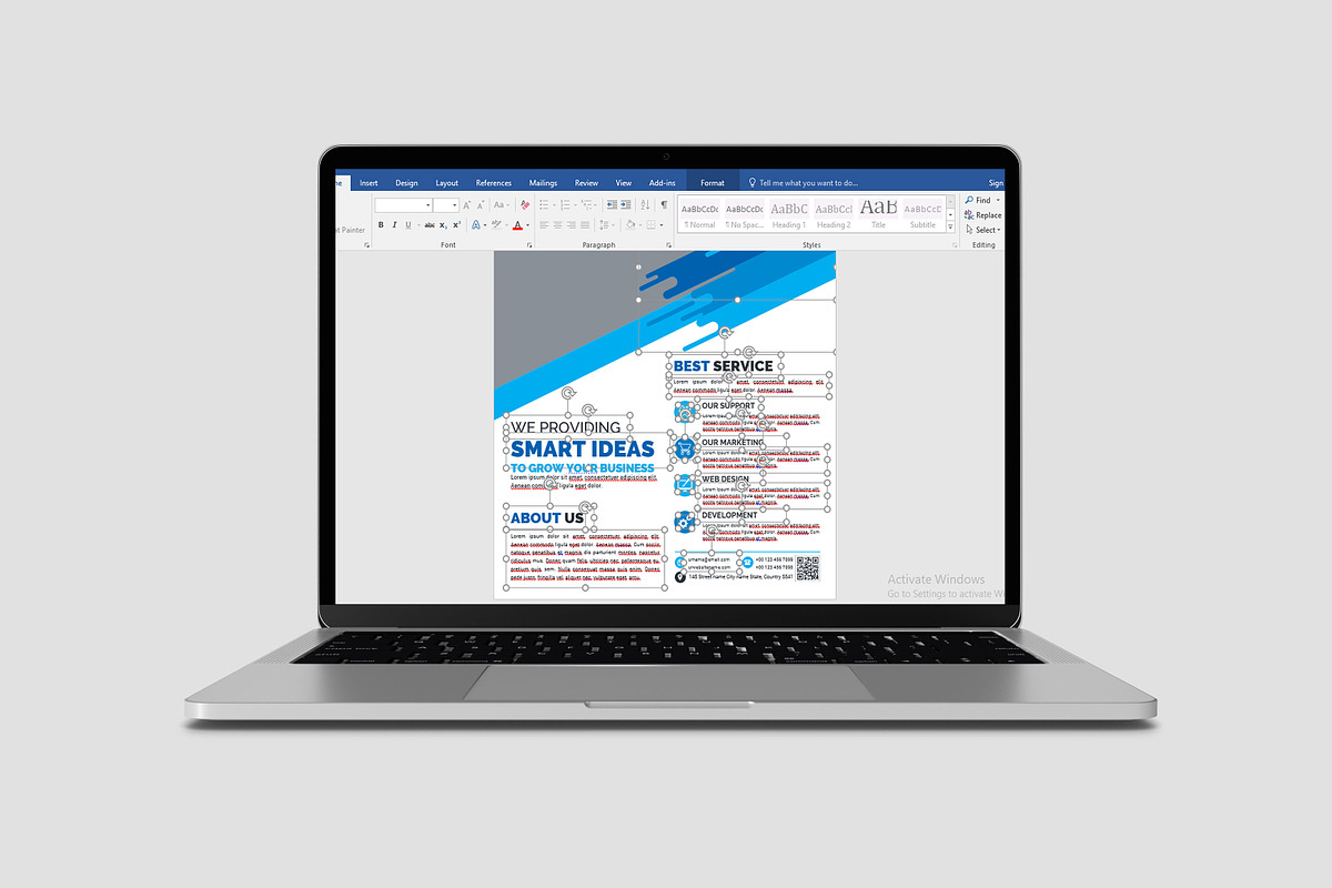 Corporate Business Flyer Template, a Flyer Template by Ultimate Template Shop (Photo 6 of 6)