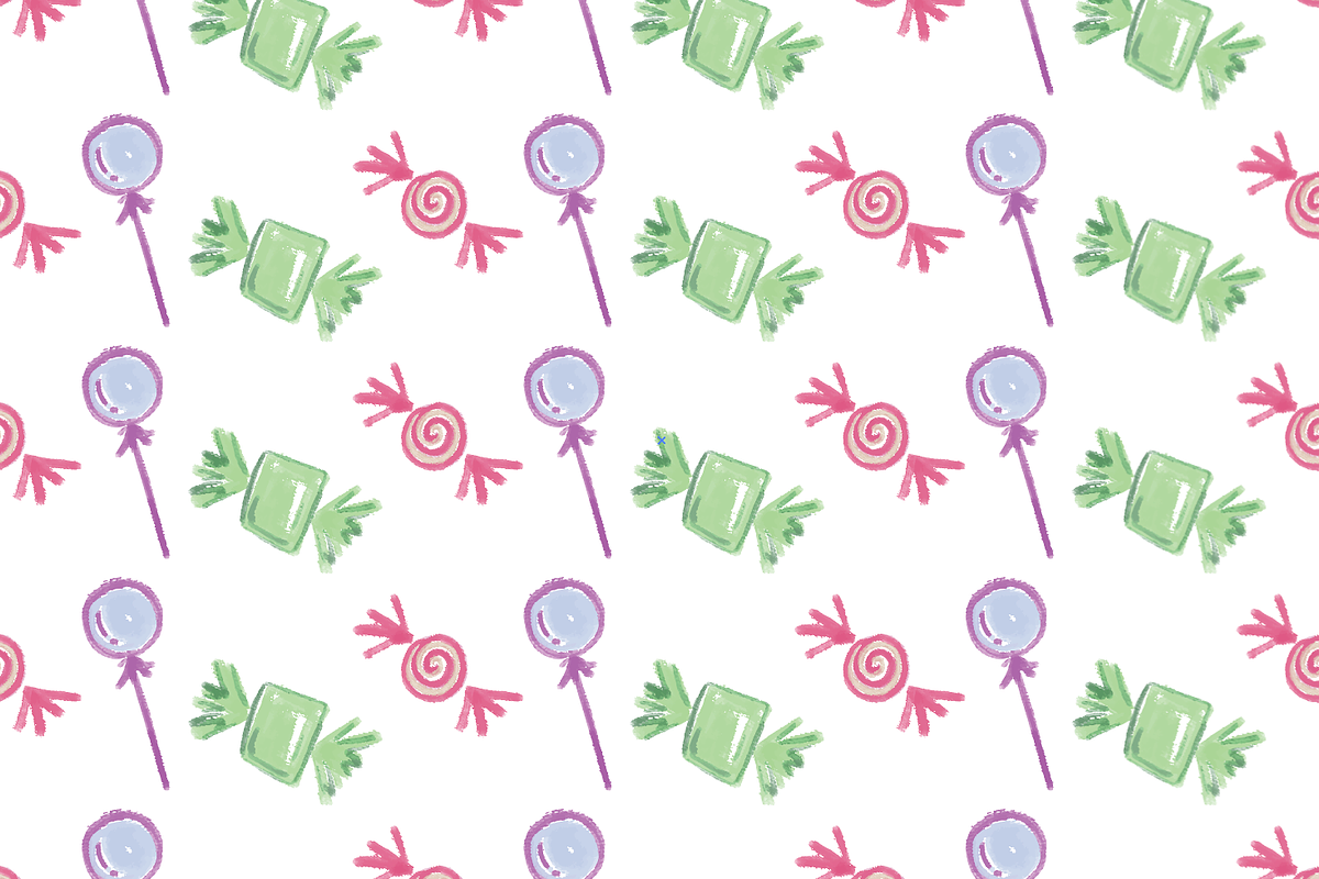 Candy and Heart Hand Drawn Pattern, a Pattern Graphic by SarahOMaryDesigns (Photo 2 of 4)