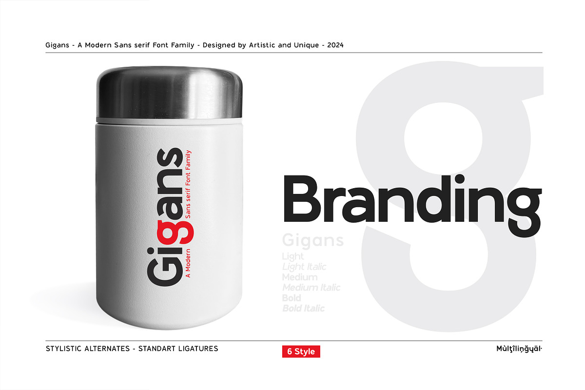 Gigans - Sans serif font family, a Sans Serif Font by Artistic & Unique (Photo 14 of 15)