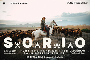 SORIO HAND WRITTEN, a Handwritten Font by AROKA