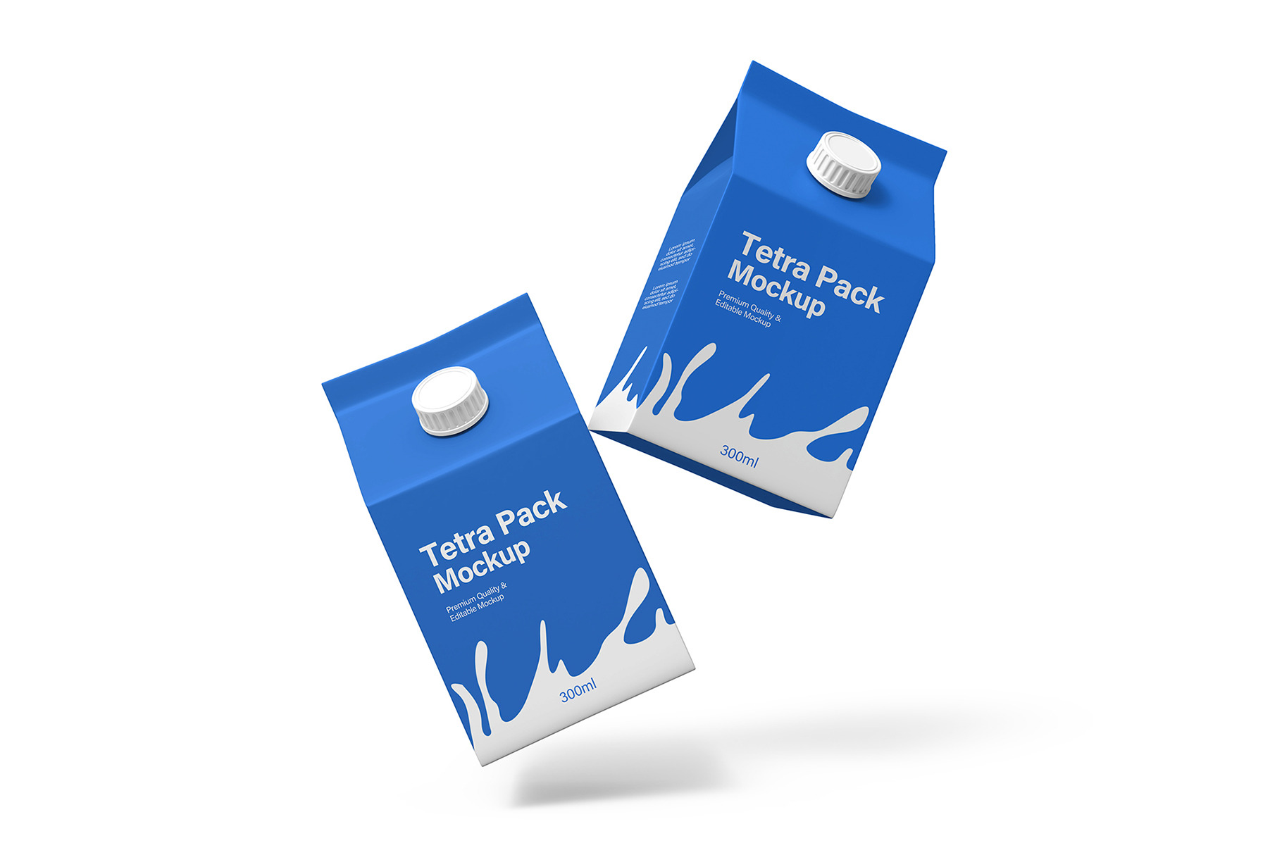 Floating Milk Packaging Box Mockup