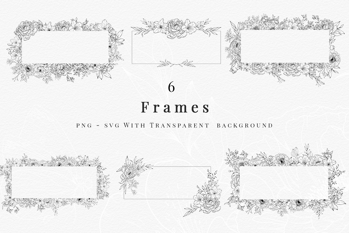 Botanical Line Art SVG & PNG Bundle, a Decorative Illustration by AW Studios (Photo 5 of 7)