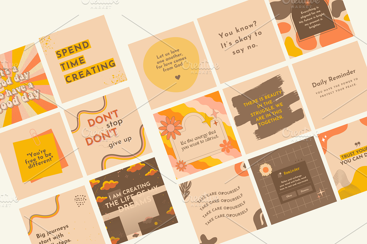 Motivational Quotes Template, a Social Media Template by Weddinginvitation by Fati