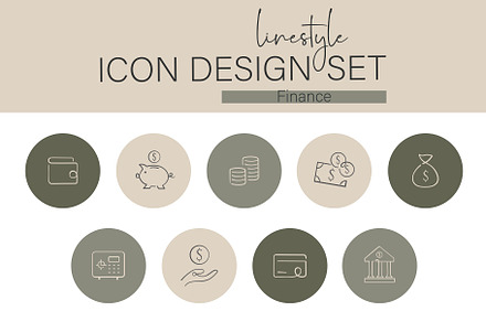Linestyle Icon Design Finance, an Outline Icon by pepulousdsg