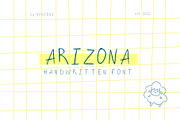 Arizona Hand-written Font, a Font by Nonceni (Thumbnail 1 of 8)