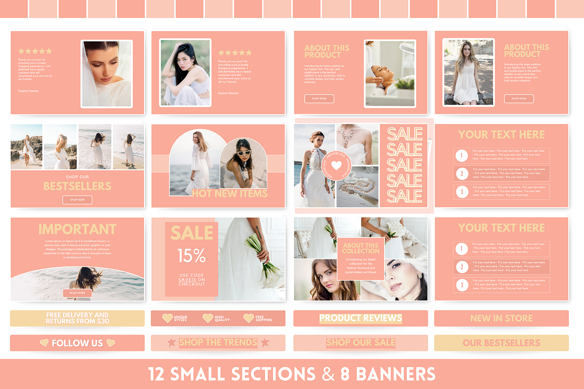 Peach Newsletter Templates, an Email Template by SunshineStudioBoutique (Photo 6 of 9)