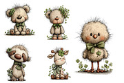 St. Patrick’s Day Animal Bundle Clip, an Illustration by Designworld (Thumbnail 4 of 7)