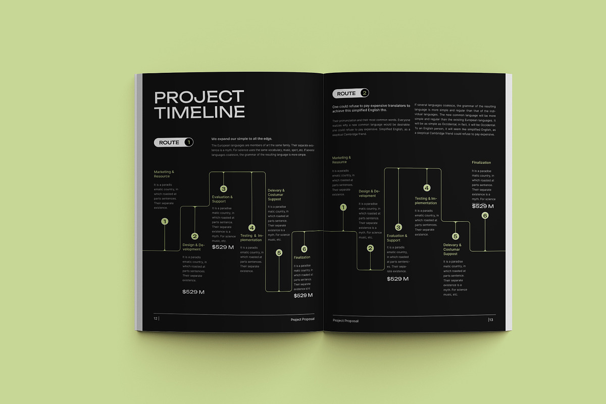 Black Corporate Project Proposal, a Stationery Template by Neermana (Photo 5 of 12)