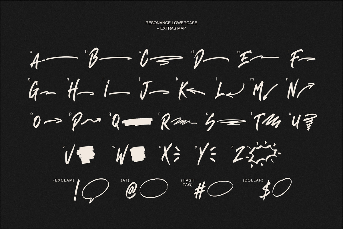 Resonance - Hand brushed With Extras, a Handwritten Font by Swandtype (Photo 11 of 12)