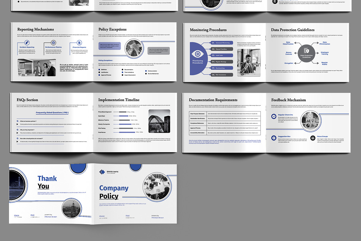 Company Policy Brochure Landscape, a Brochure Template by MightyDesign (Photo 3 of 6)