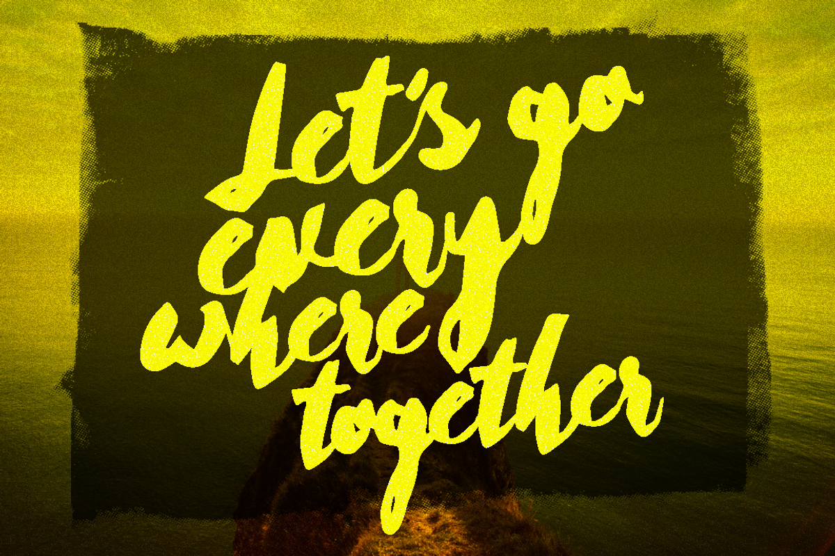 Cherie Bomb - Punk rock script font, a Script Font by Great Scott! (Photo 6 of 8)
