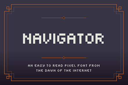 Navigator - Pixel Art font, a Font by SelfBuild Type