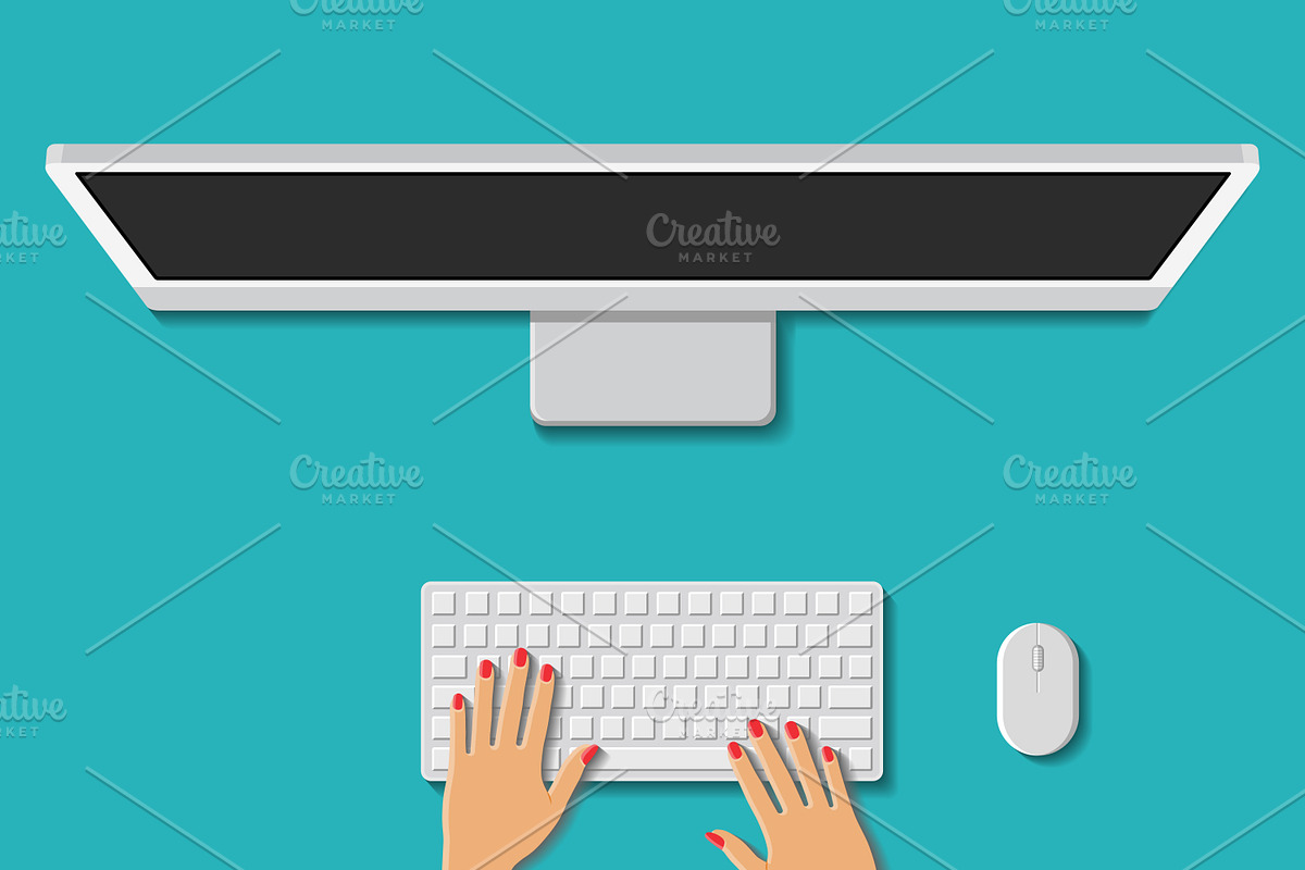 Modern Workplace, an Object Illustration by Absent A
