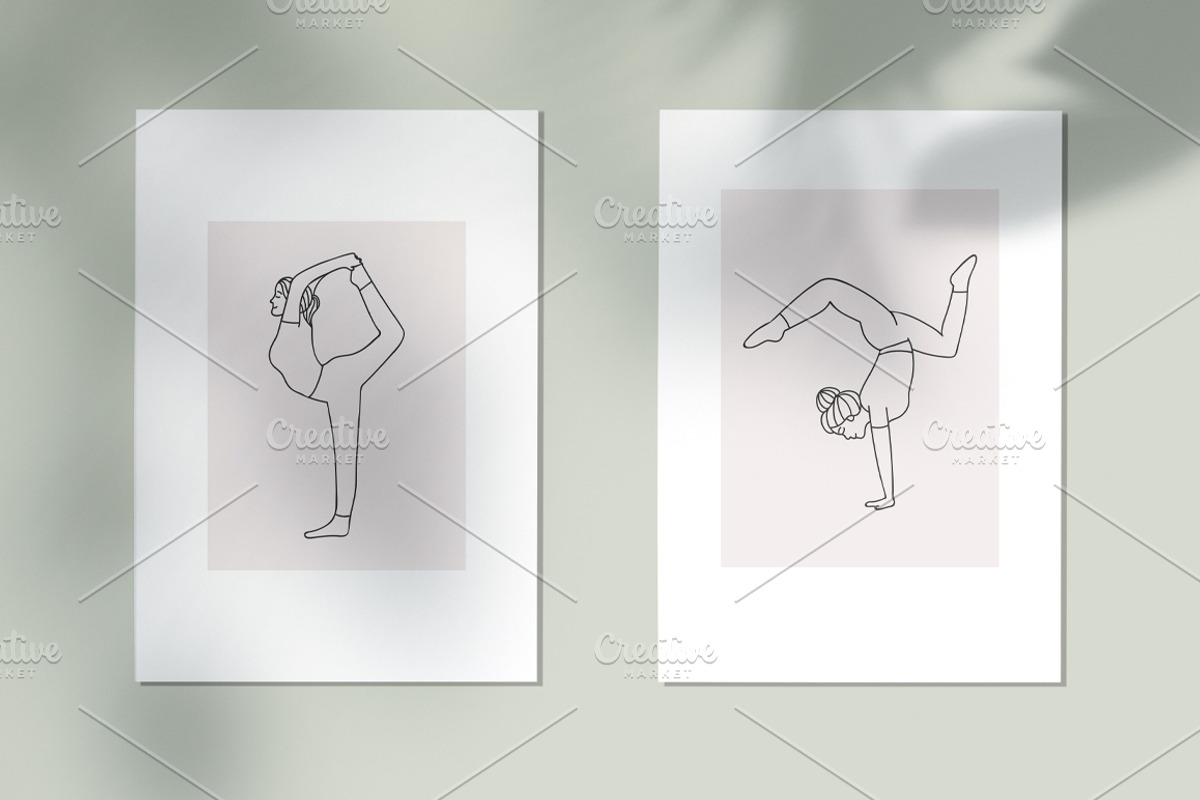 Yoga poses doodle icons collection, an Outline Icon by Gulnarart (Photo 3 of 4)