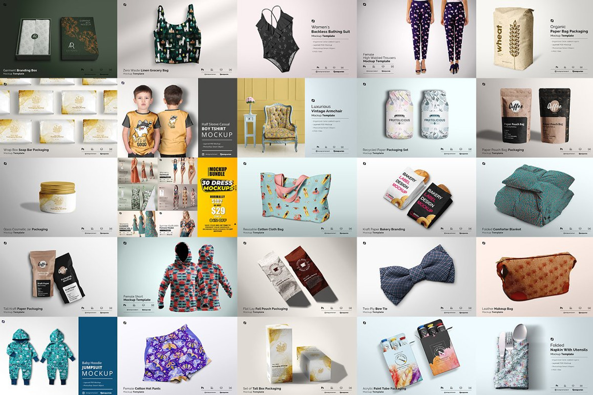 All Mock-Ups Bundle For Lifetime, a Product Mockup by Designertale (Photo 5 of 10)