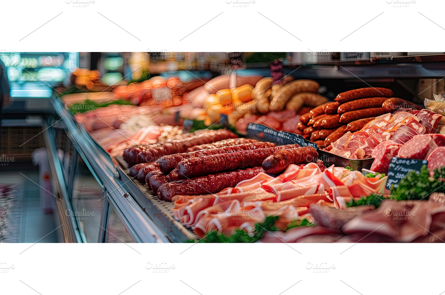 Variety of Sausages and Cold Cuts in, a Food & Drink Photo by piter.goskov