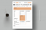 Daily Planner Layout, a Stationery Template by MightyDesign (Thumbnail 1 of 8)