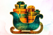 Christmas Santa Claus Sleigh PNG, an Illustration by Sublimation Artist (Thumbnail 1 of 9)