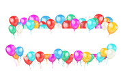 Colourful balloon borders, a Decorative Illustration by Yayasya (Thumbnail 1 of 3)