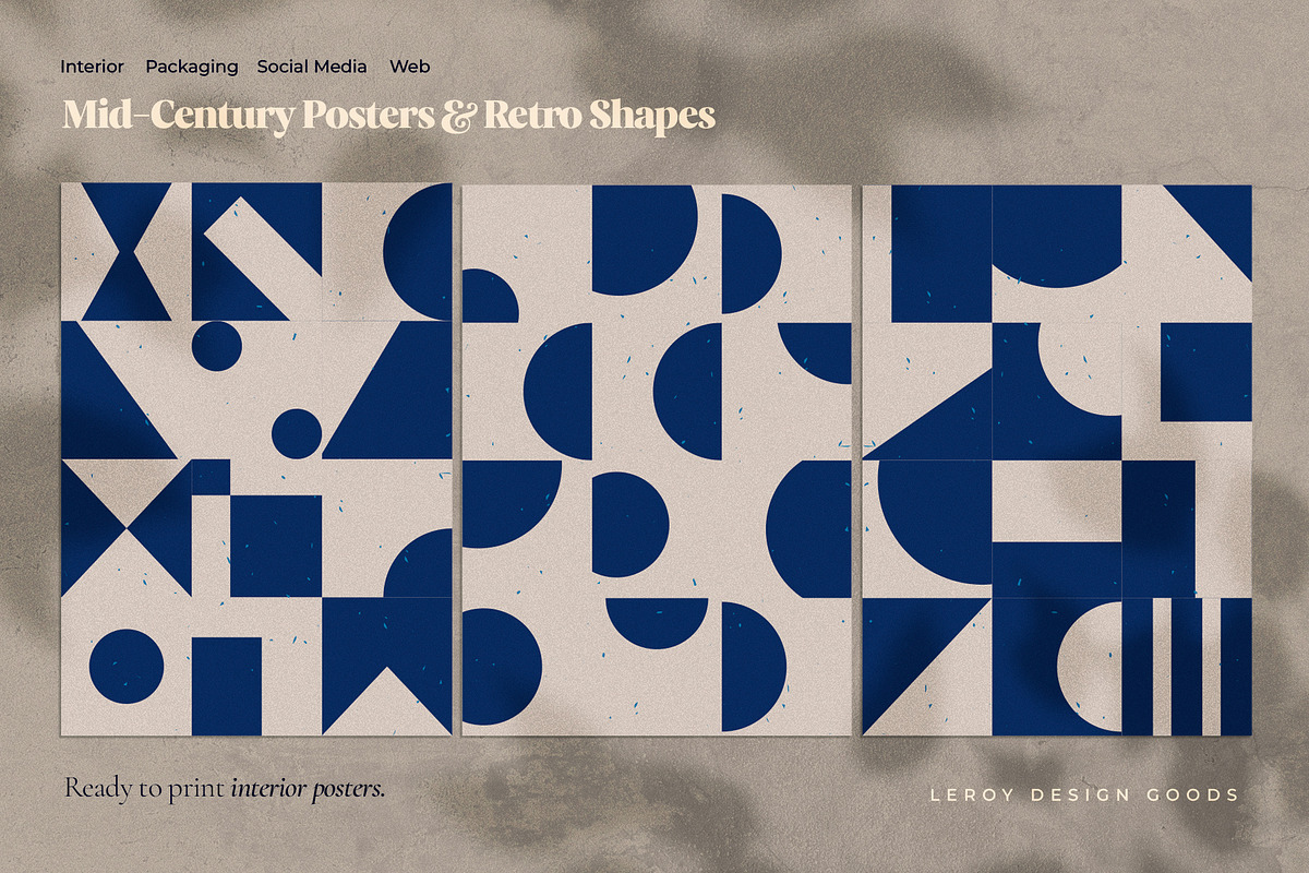 Mid-Century Posters & Retro Shapes 2, a Graphic by LEROY Design (Photo 2 of 10)