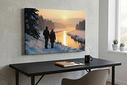 Winter Sunset Stroll | Stock Photo, a Holiday Photo by Aura Canyon HQ (Thumbnail 3 of 6)