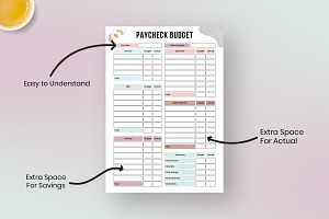 Paycheck Budget Worksheet