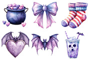 Pastel Purple Halloween Clipart, an Illustration by Daily.Designs (Thumbnail 5 of 5)