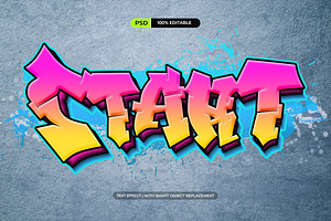 Graffiti 3D Text Effect Editable