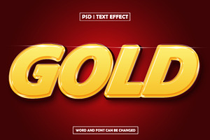 Premium gold metallic text effect, a Layer Style Add-On by AP Market