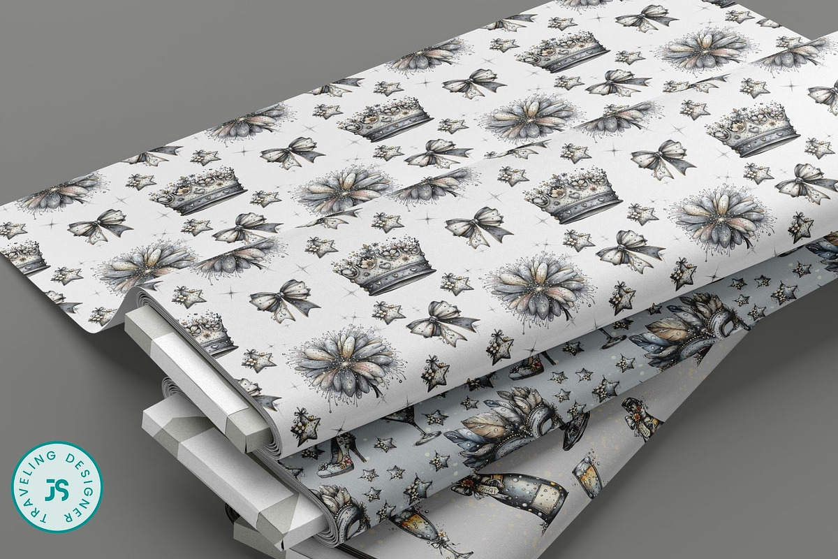 15 Whimsical Party Seamless Papers, a Pattern Graphic by Traveling Designer (Photo 3 of 4)