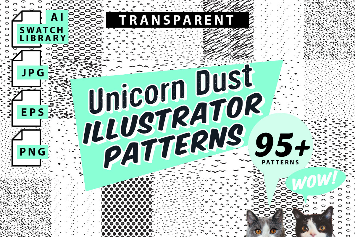 Unicorn Dust Illustrator Patterns, a Pattern Graphic by MarkieAnn Creative (Photo 1 of 6)