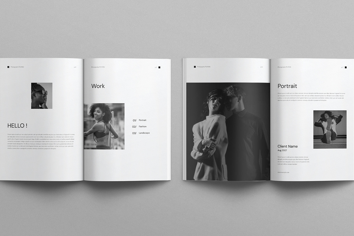 Photography Portfolio Template, a Brochure Template by E-Type (Photo 3 of 7)