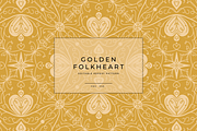 Golden Folkheart Seamless Pattern, a Pattern Graphic by dxxb studio (Thumbnail 1 of 3)
