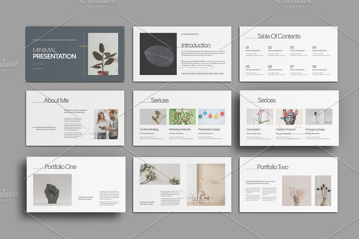 Elegant Minimalist Portfolio, a Presentation Template by ClickPaint_Studio (Photo 1 of 5)